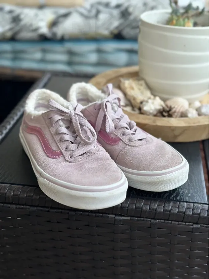 Baskets Vans rose velours fourrées – Pointure 34 - photo numéro 6