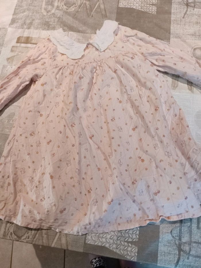 Robe col claudine rose pâle taille 36 mois - photo numéro 2