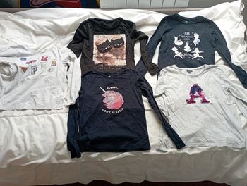 Lot 5 tee shirt manches longues marques diverses neuf 15€
