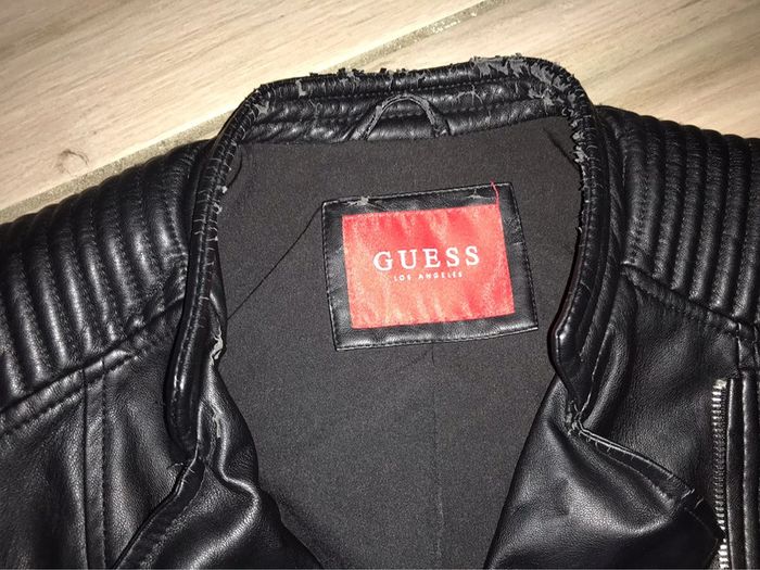 Veste similicuir noir guess S - photo numéro 3