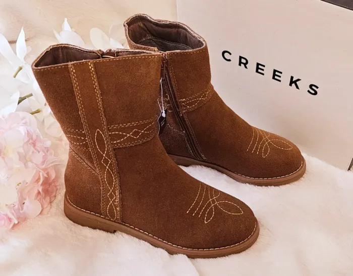 Bottes Bottines Cuir Zip Creeks T32