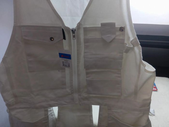 Veste de travail multipoches blanche Neuve - photo numéro 2