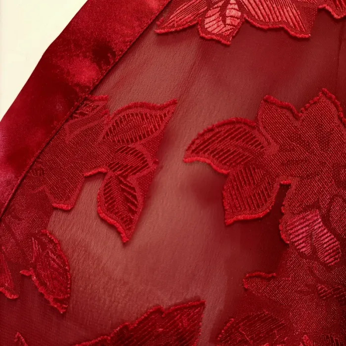 Chemisier inspiration kimono - Empiècement broderie - A442 - photo numéro 6