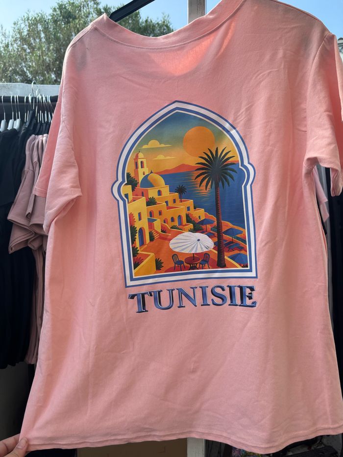 T shirt Tunisie rose