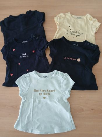 Lot 5 tee-shirts bébé fille 👧 
