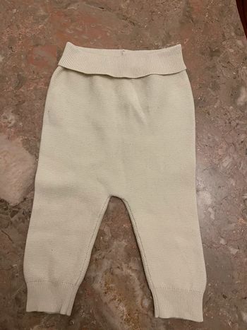 Pantalon tricot maille écru 9mois