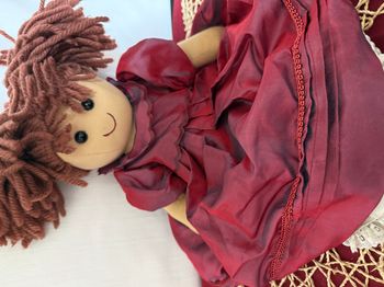 Poupées en laine et tissu véritablement Vintage