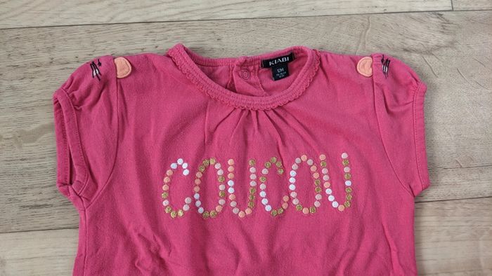 Tee-shirt Rose Coucou Kiabi 12 Mois - photo numéro 2