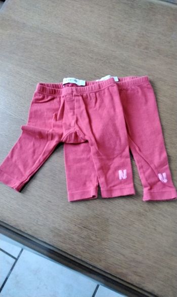 Leggins Lot de 2 ,rouge,  Noppies,  1Mois