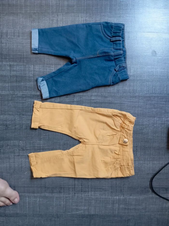 2 pantalon jeans moutarde et type jegging souple