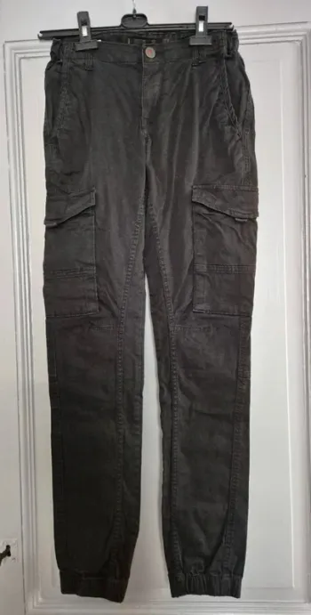 Pantalon cargo slim 170cm noir