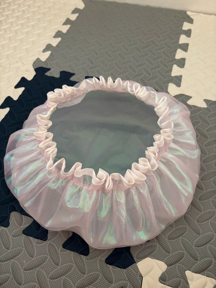 Bonnet de bain imperméable rose motif holographique - photo numéro 3