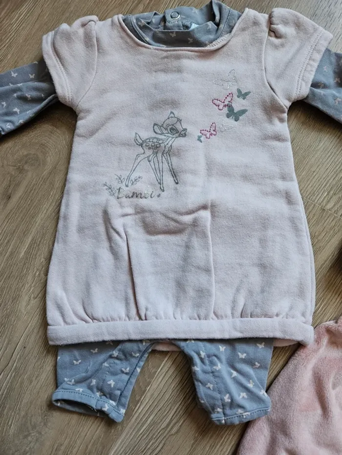 Lot vêtement bébé fille bambi - photo numéro 2