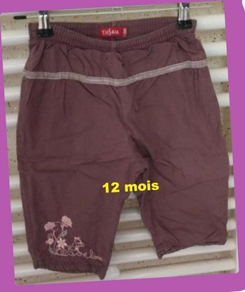 Pantalon violet  Tissaïa Taille  12  mois