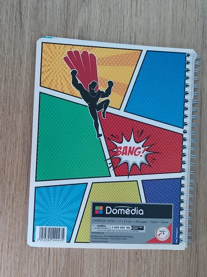 Cahier de texte Comics / Domédia - 17x22cm - Gratuit / Free - photo numéro 5