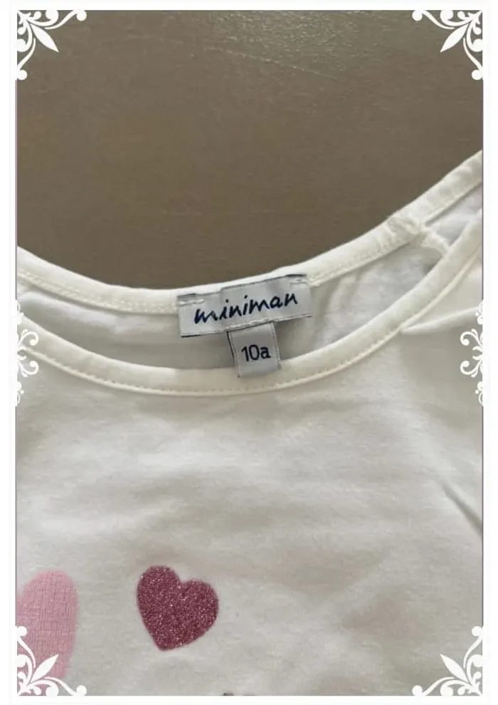 T-shirt enfant fille 10 ans miniman - photo numéro 5