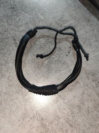 Bracelet homme simili cuir tressé