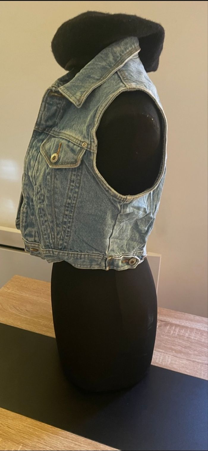 Veste en jean sans manches - photo numéro 2