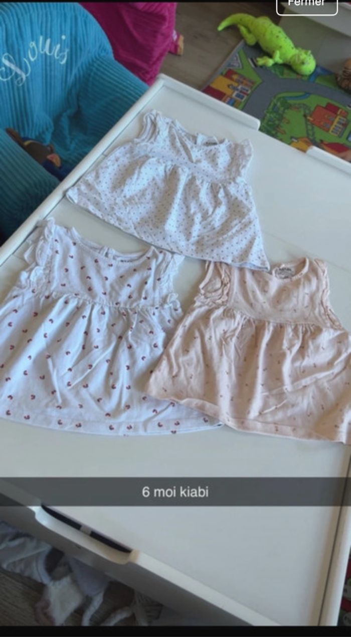 Lot de 3 haut fille