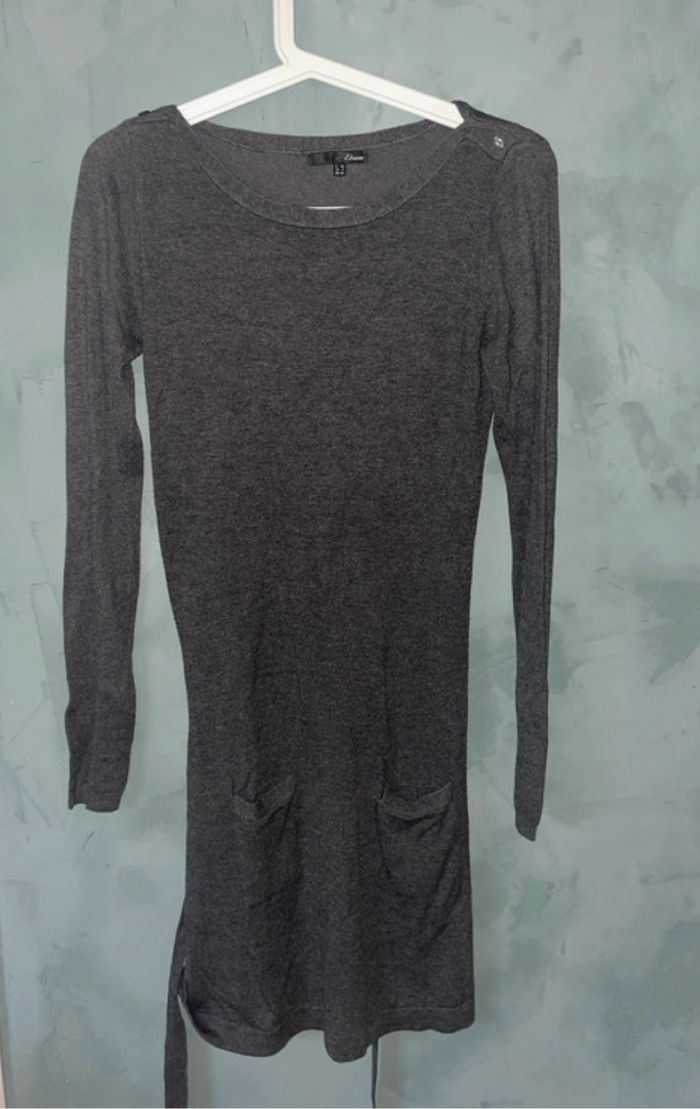 Robe pull gris hiver taille S Etam