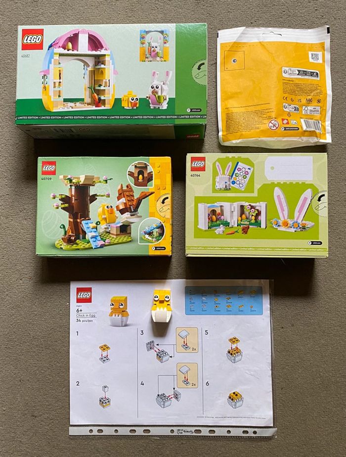 Lego X5 30690 + 40709 + 40682 + 40764+ Chick in Egg NEUF - photo numéro 2