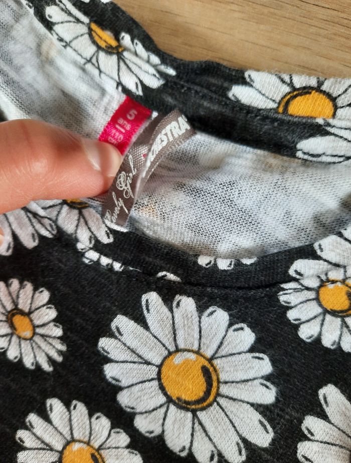 T-shirt manches longues noir à motifs "Marguerites" Orchestra 5 ans - photo numéro 2