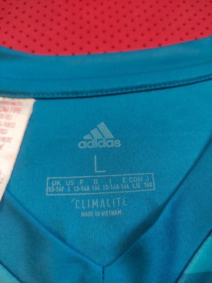 Maillot de foot Courtois Real Madrid, Adidas Authentique Officiel taille enfant 13/14 ans - photo numéro 8