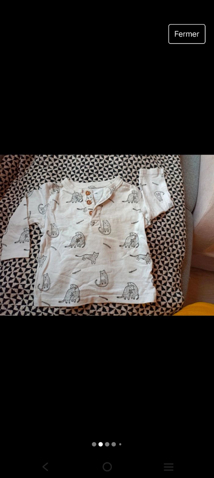 Lot de 9 t-shirts à manches longues 6 mois - photo numéro 2