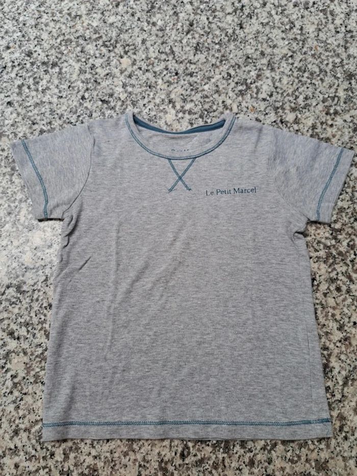 Little Marcel : tee-shirt gris (128)