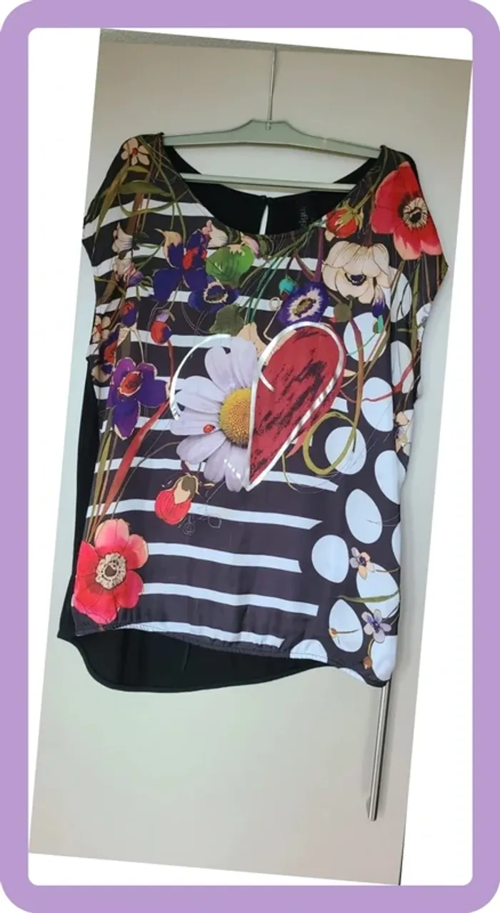 T-shirt blouse Desigual fluide taille 36