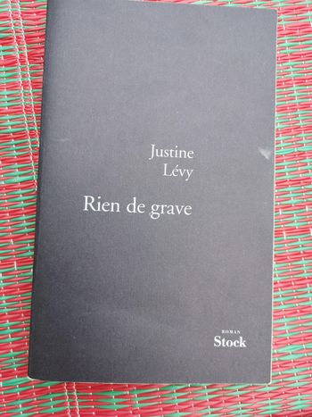 Rien de grave, livre de Justine Lévy