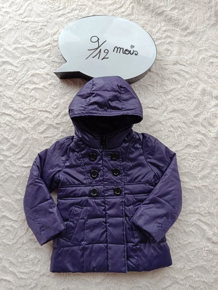 Blouson doudoune avec capuche Fille 9/12 mois