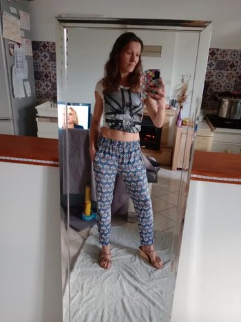 Pantalon femme fluide 36 fantaisie c1