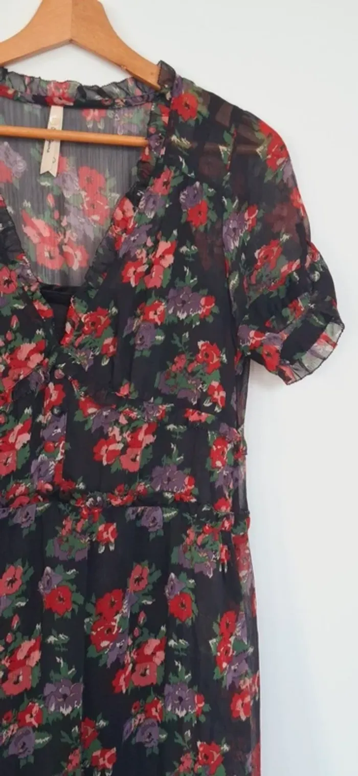 🌼 Robe fluide à fleurs - Look bohème, romantique touche rock - neuve Parfaite pour la rentrée - photo numéro 3