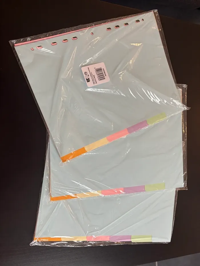 Lot de 3 paquets d’intercalaires A4 en cartons