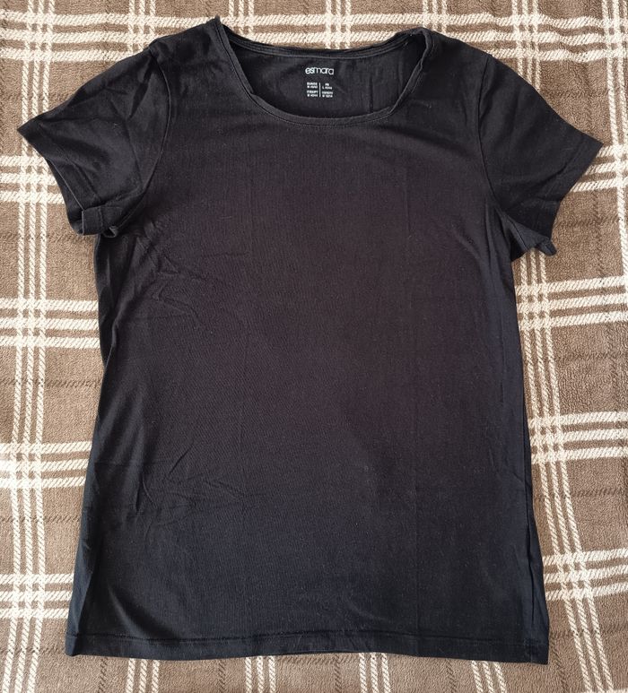 👕 T Shirt Noir Moulant - Taille L (42-44) / Esmara - photo numéro 3