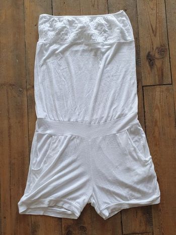 Combishort bustier blanc