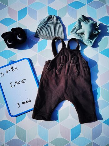 D1184 - salopette garçon 3 mois