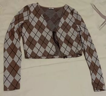 Gilet carreaux  à nœud