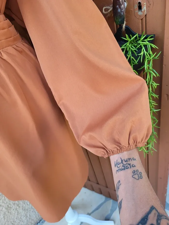 Robe élégante camel shein taille 52 - photo numéro 6