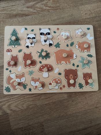 Puzzle bouton des familles animaux