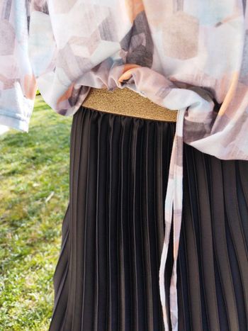 Ensemble jupe plissée haut léger