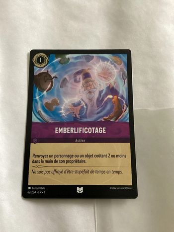 carte disney ravensburger lorcana FR emberlificotage action 62/204.FR.1  Non foil première édition