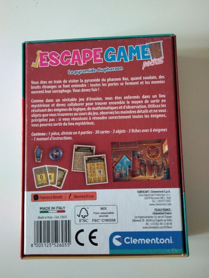 Jeu Escape game, la pyramide du pharaon - photo numéro 2