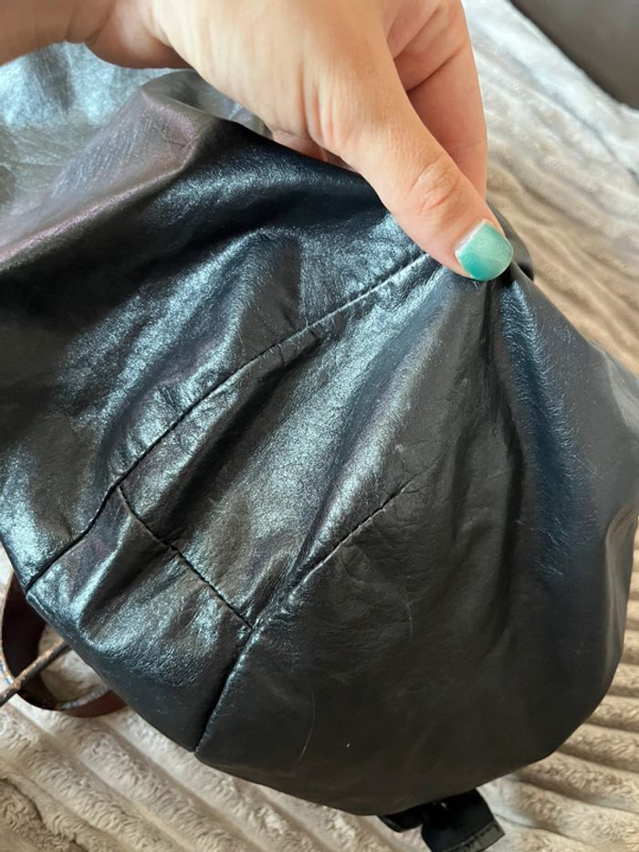 Sac bowling Céline Paris noir en cuir – à restaurer - photo numéro 13
