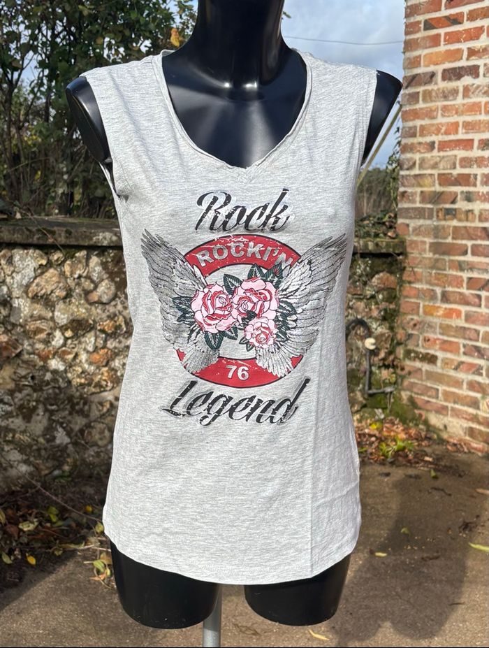 Débardeur imprimé Rock – Up Fashion – Taille 34/36 (XS/S)