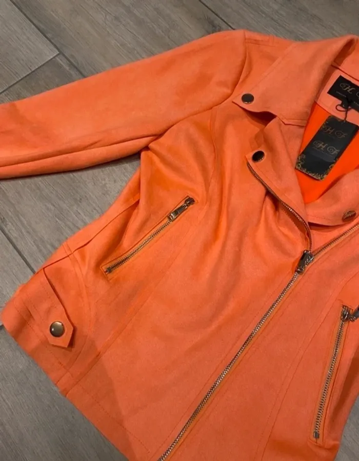 Veste seduine orange - photo numéro 2