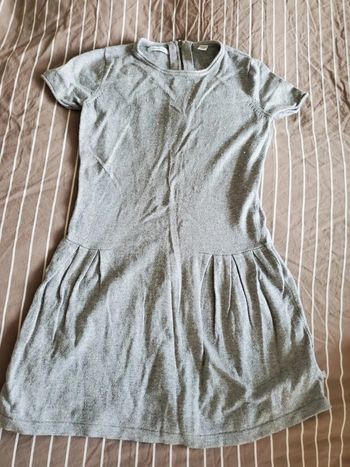 Robe pull grise strass 10 ans Okaïdi