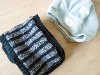 Bonnet + écharpe Garçon Kiabi bleu 12 mois naissance bleu ciel ours polaire 48 cm TBE