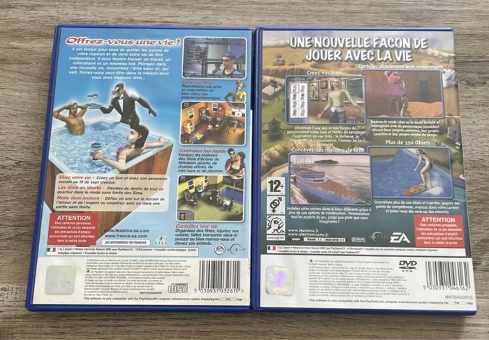 Lot 2 Jeux Les Sims 1 et 2 PS2 FR - photo numéro 3